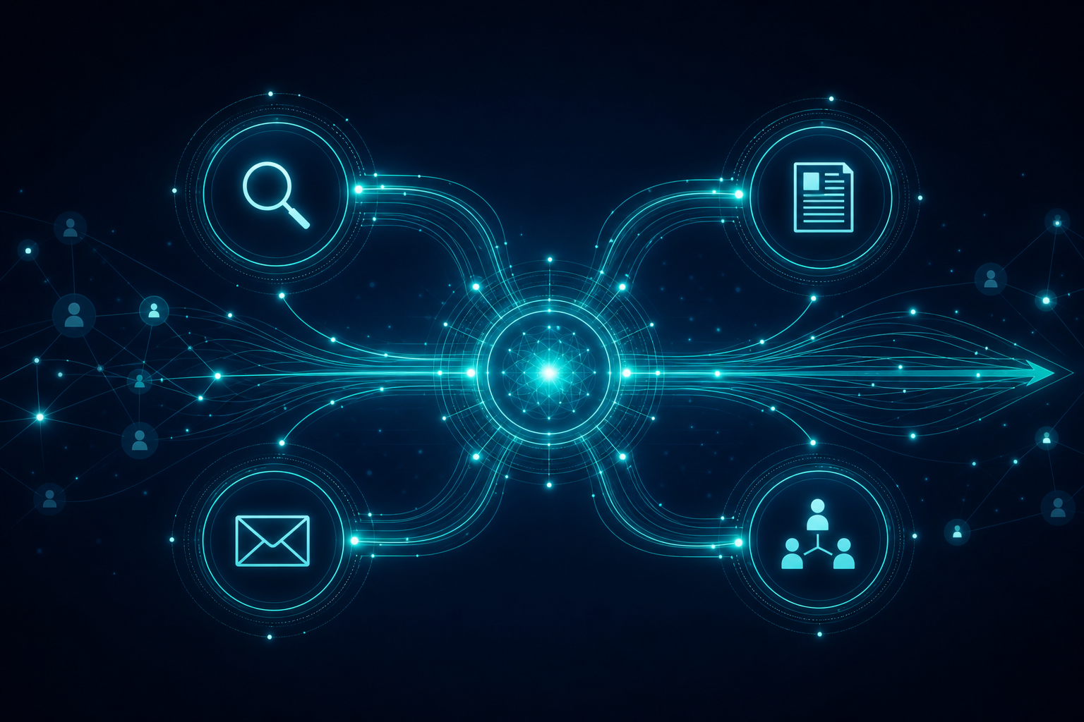 Multi-channel marketing delivery network with interconnected channel nodes