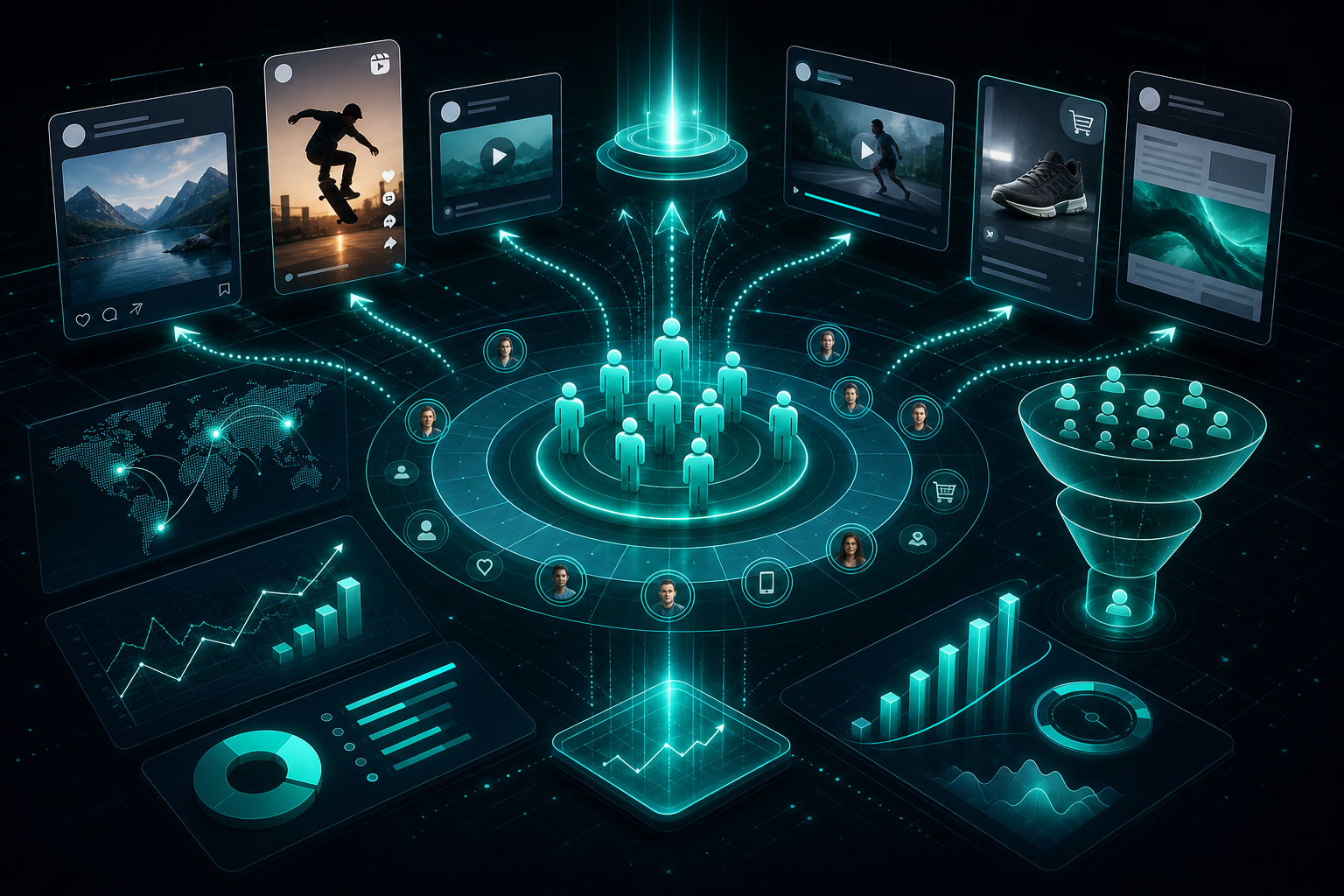 Paid media management visualization